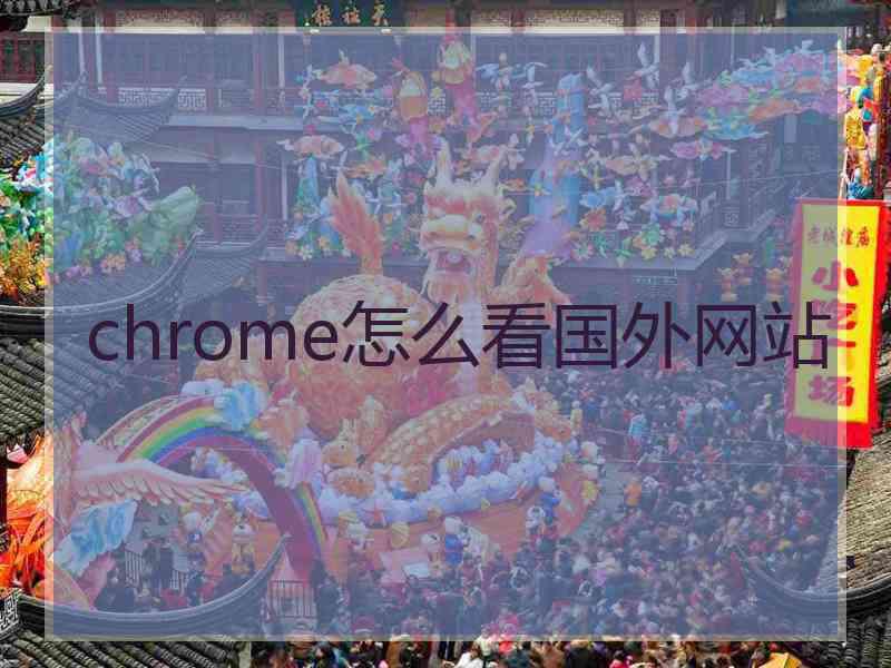 chrome怎么看国外网站