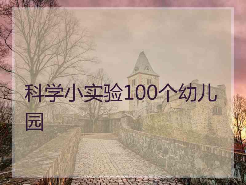 科学小实验100个幼儿园