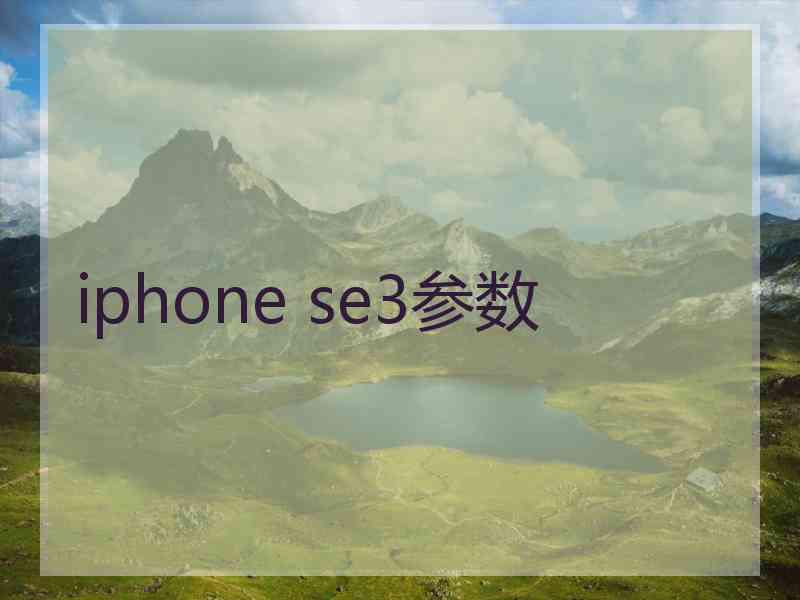 iphone se3参数