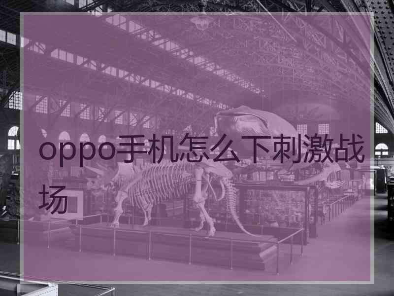 oppo手机怎么下刺激战场