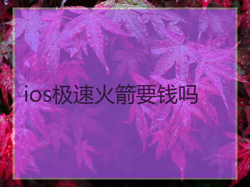 ios极速火箭要钱吗