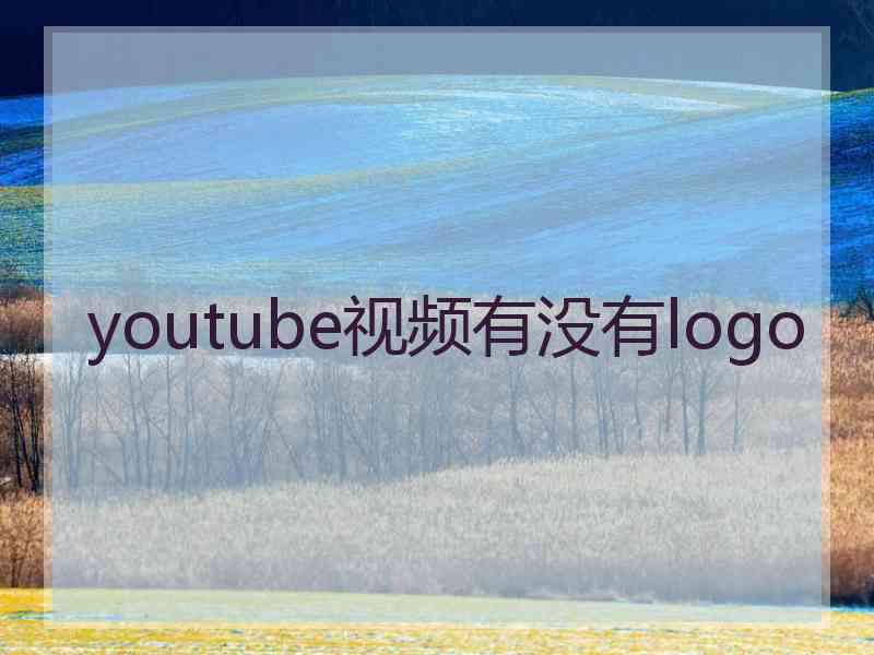 youtube视频有没有logo