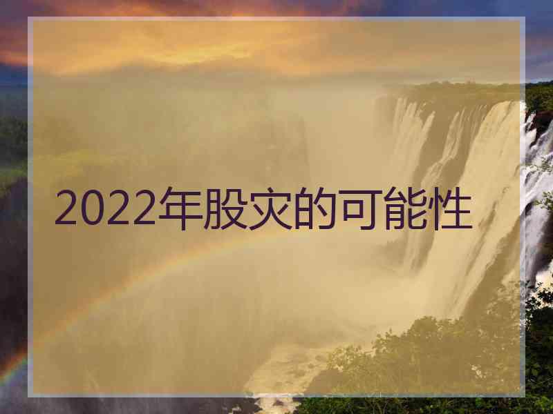 2022年股灾的可能性