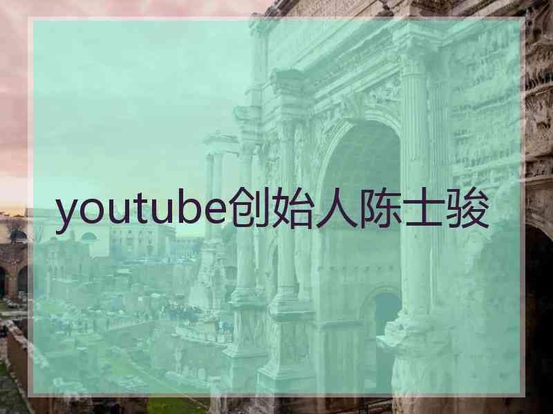 youtube创始人陈士骏