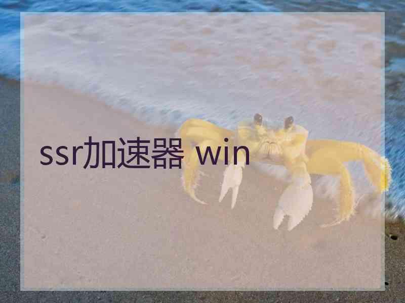 ssr加速器 win