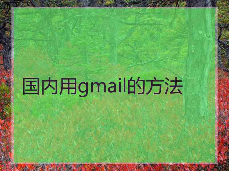 国内用gmail的方法