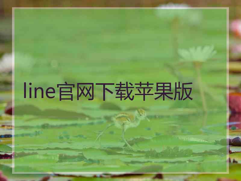 line官网下载苹果版