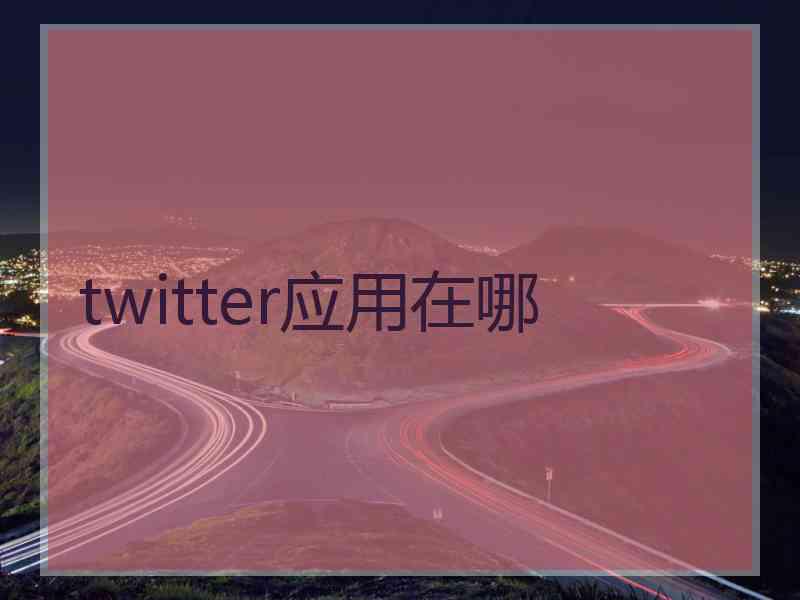 twitter应用在哪