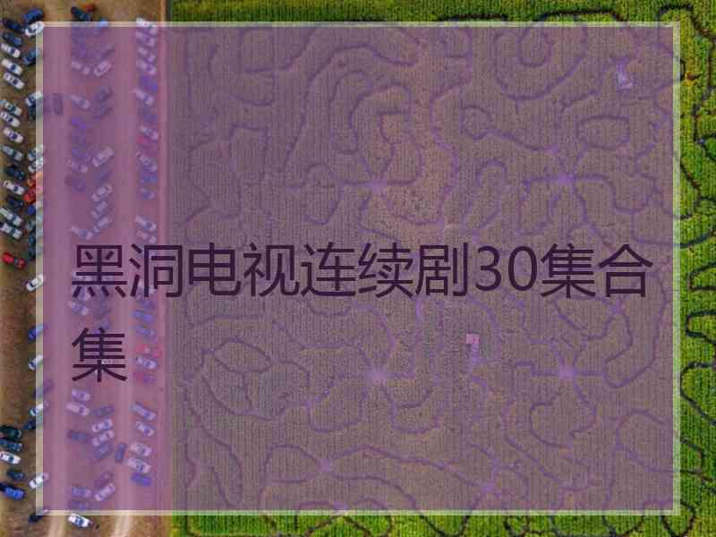 黑洞电视连续剧30集合集