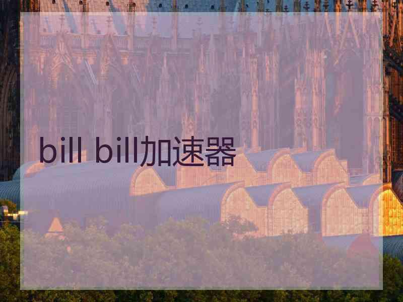 bill bill加速器