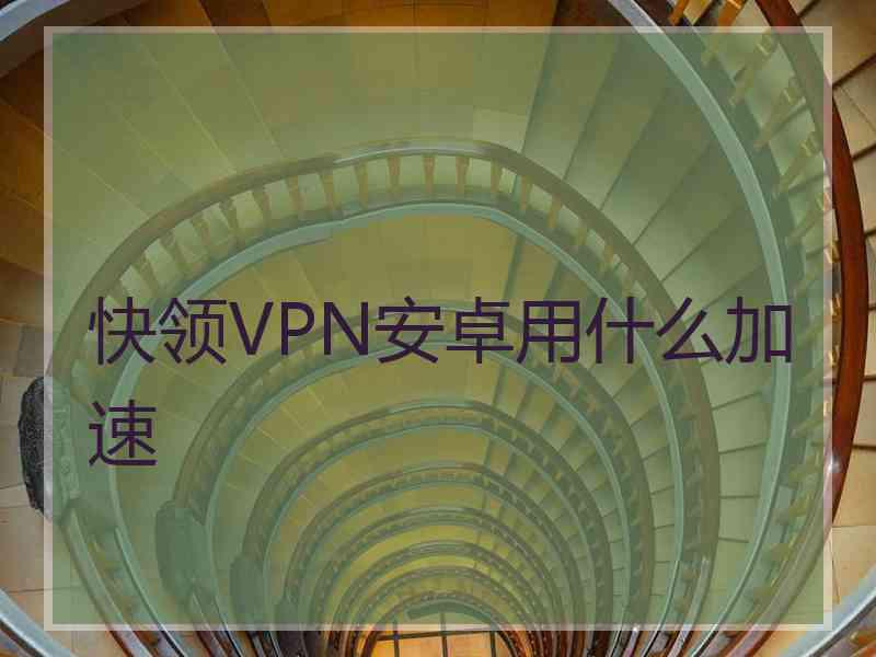 快领VPN安卓用什么加速