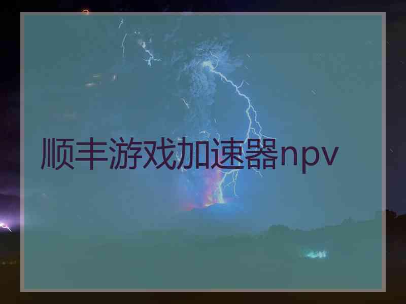 顺丰游戏加速器npv