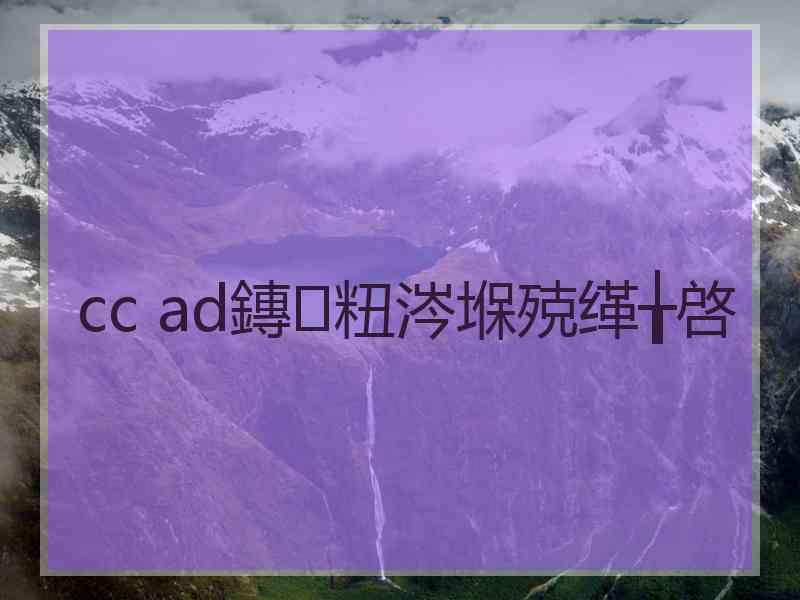 cc ad鏄粈涔堢殑缂╁啓