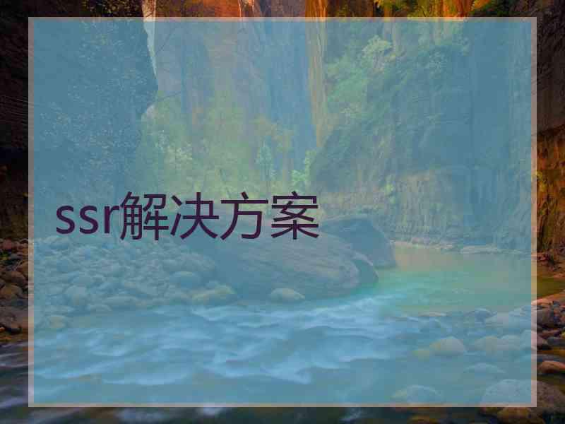 ssr解决方案