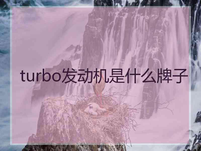 turbo发动机是什么牌子