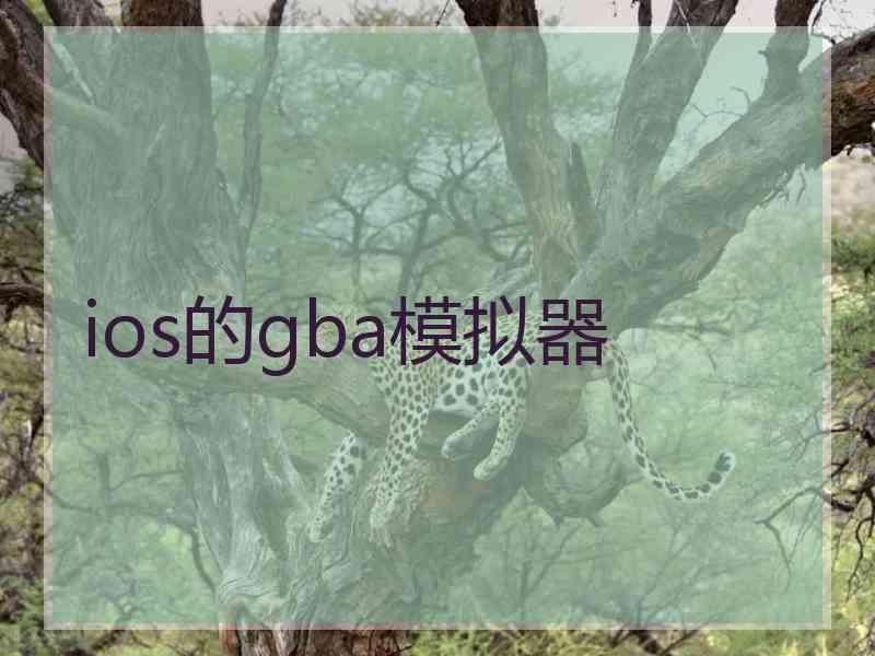 ios的gba模拟器