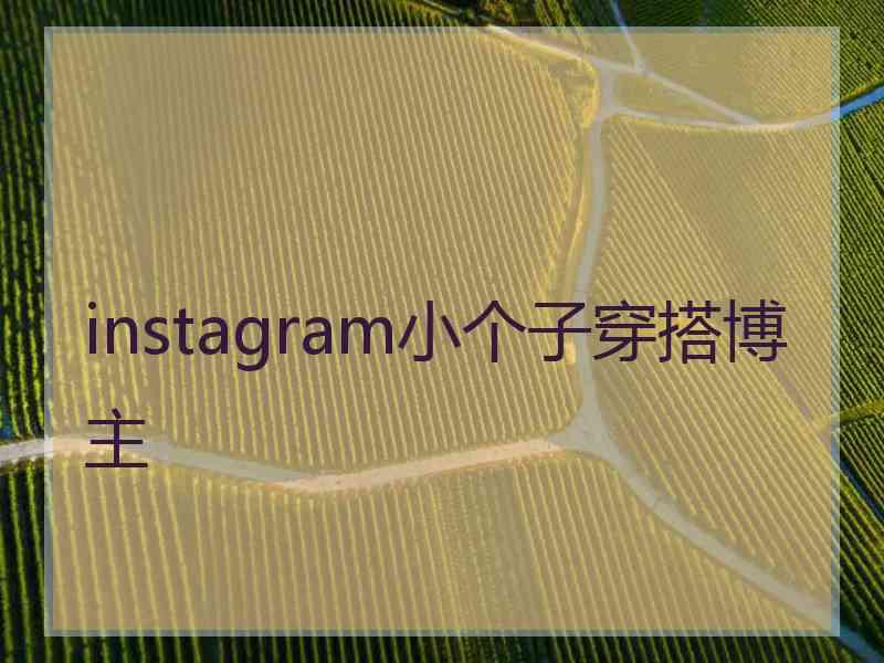 instagram小个子穿搭博主