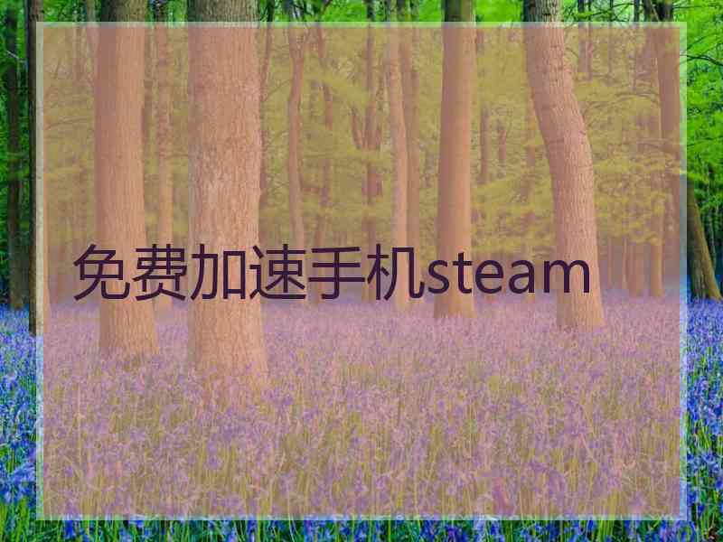 免费加速手机steam