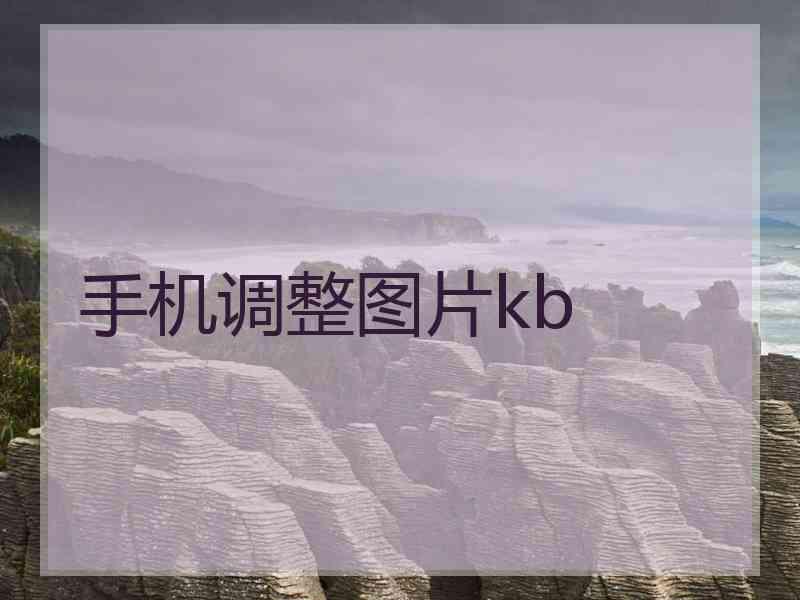 手机调整图片kb