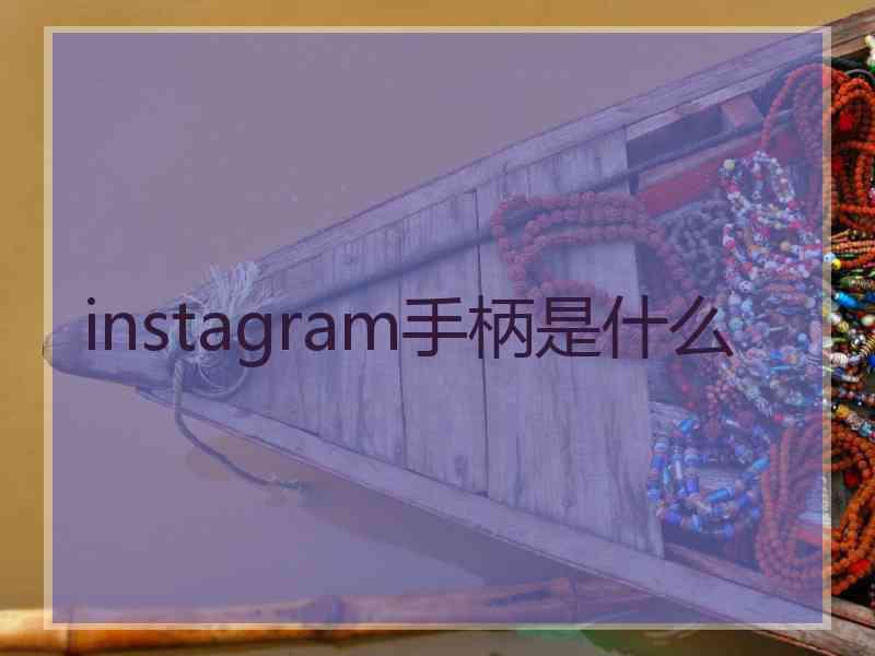 instagram手柄是什么