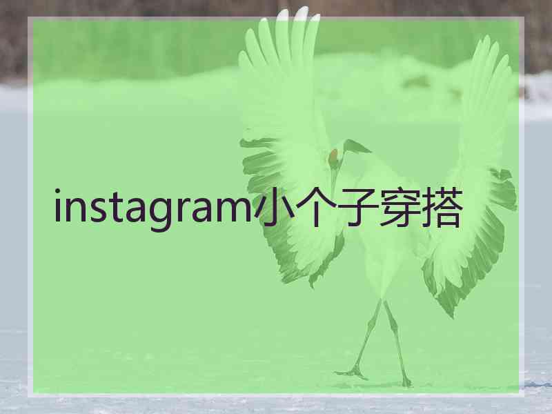 instagram小个子穿搭