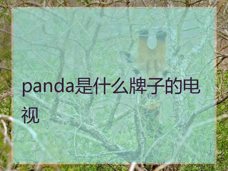 panda是什么牌子的电视