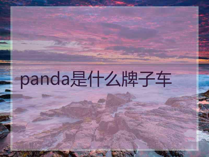 panda是什么牌子车