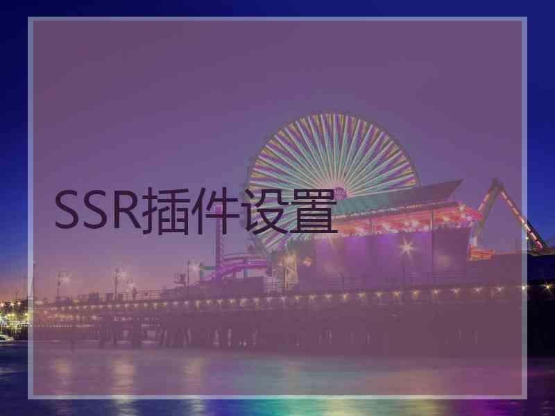 SSR插件设置