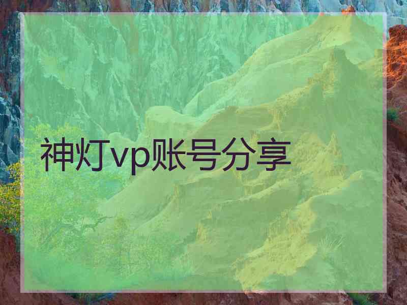 神灯vp账号分享