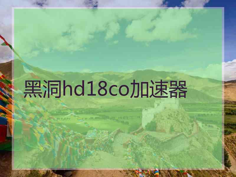 黑洞hd18co加速器