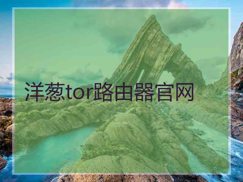 洋葱tor路由器官网