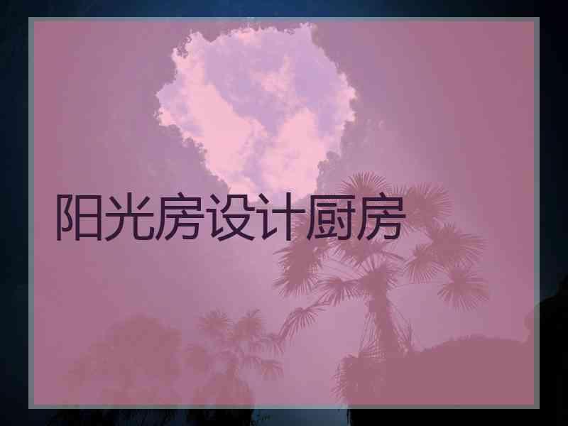 阳光房设计厨房