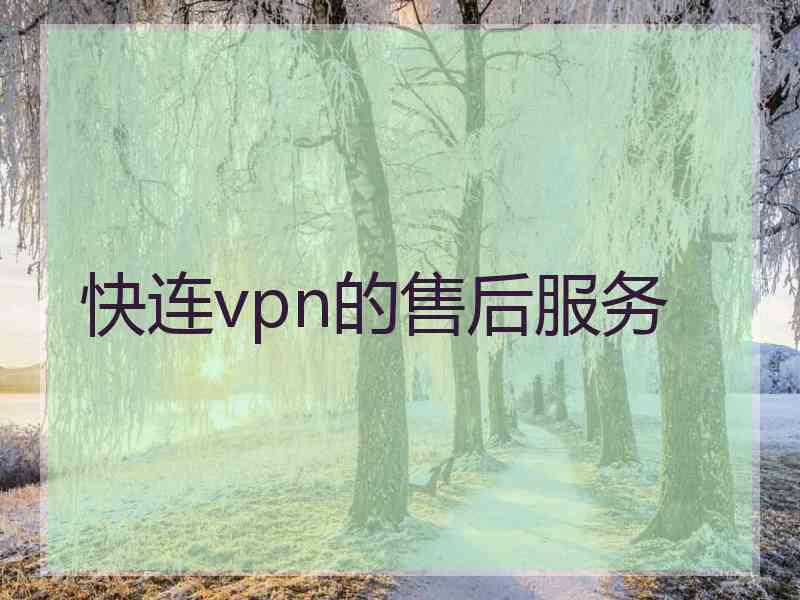 快连vpn的售后服务