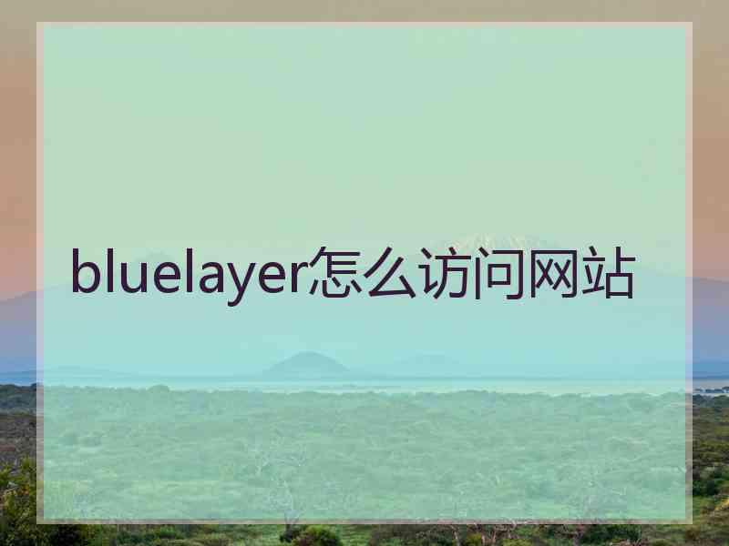 bluelayer怎么访问网站