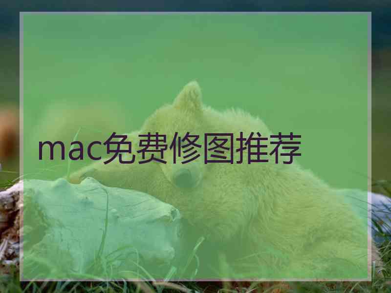 mac免费修图推荐