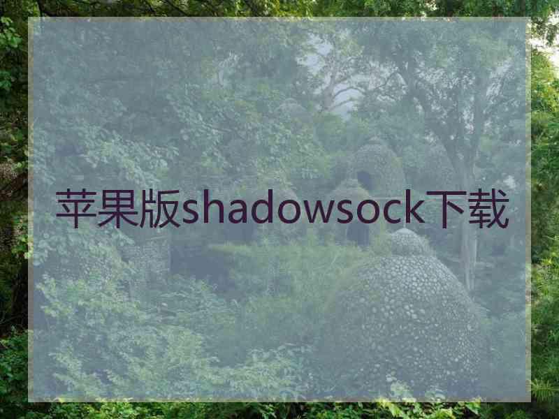 苹果版shadowsock下载