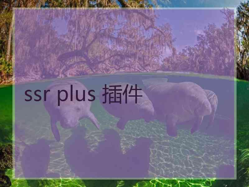 ssr plus 插件