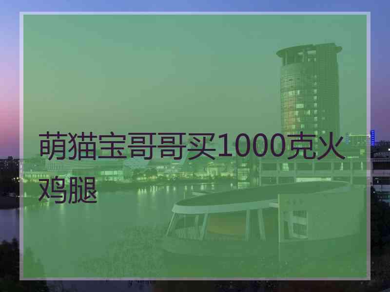 萌猫宝哥哥买1000克火鸡腿