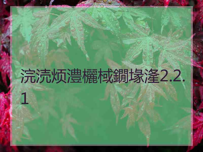 浣涜烦澧欐棫鐗堟湰2.2.1