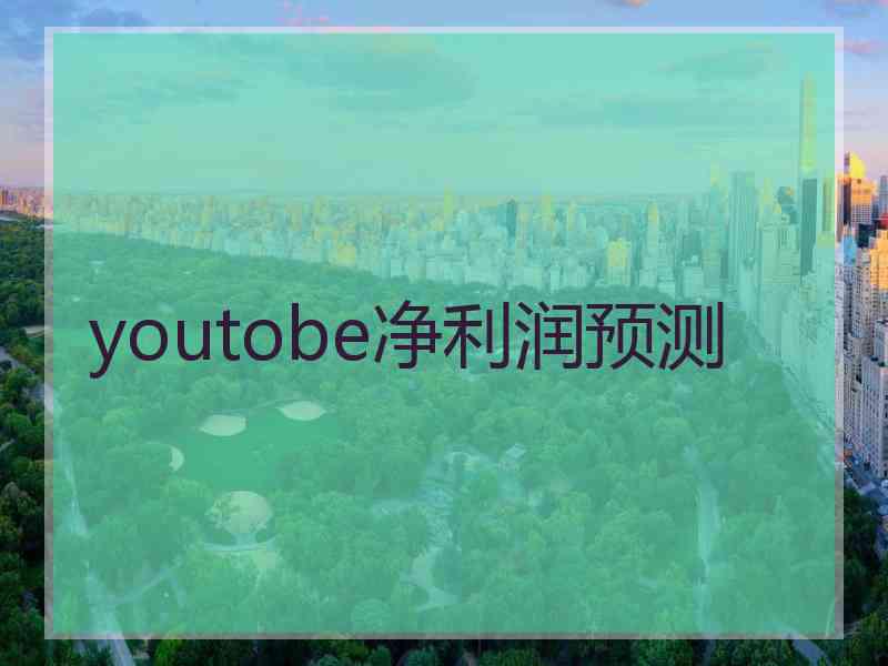 youtobe净利润预测