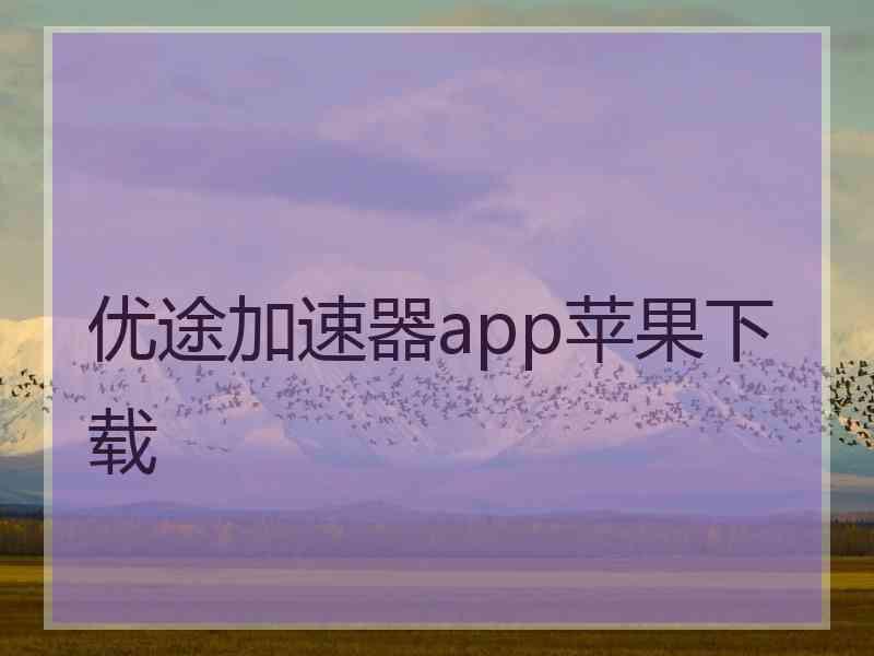 优途加速器app苹果下载