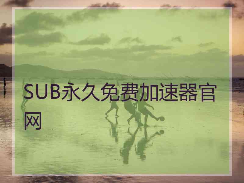 SUB永久免费加速器官网