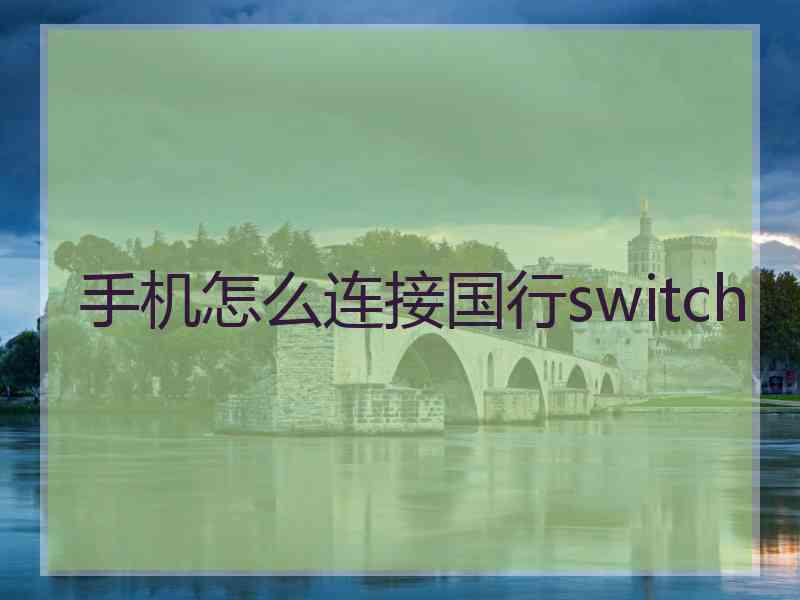 手机怎么连接国行switch