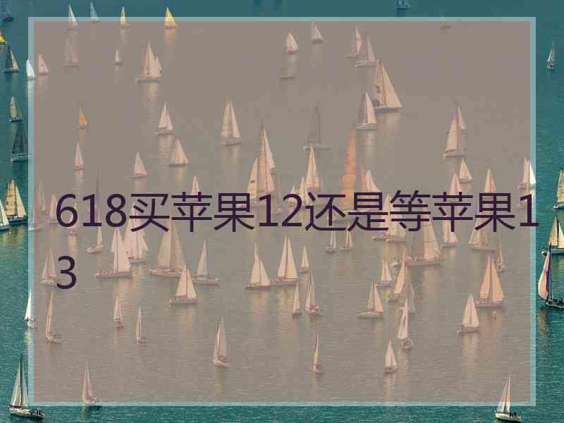 618买苹果12还是等苹果13