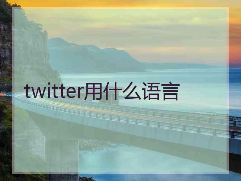 twitter用什么语言