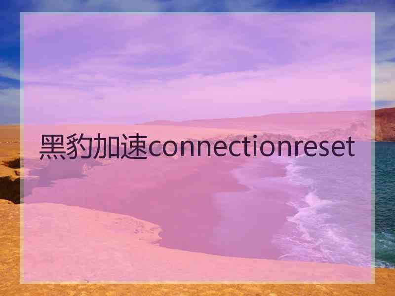 黑豹加速connectionreset