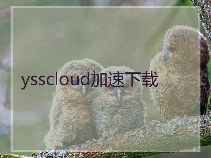 ysscloud加速下载