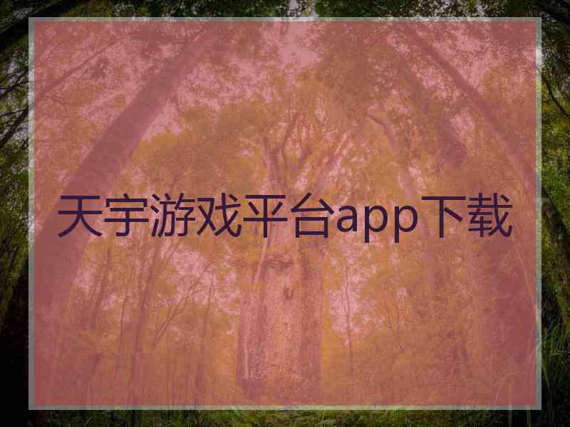 天宇游戏平台app下载