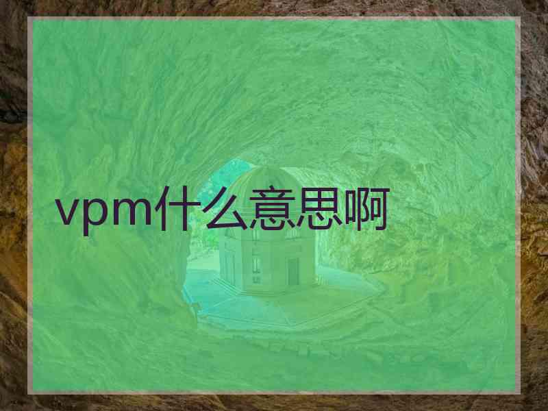 vpm什么意思啊