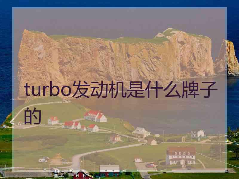 turbo发动机是什么牌子的